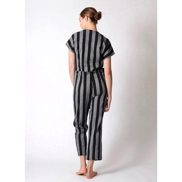 Ace&Jig Green Striped Wrap Indian Jumper Jumpsuit - Picture 10 of 11